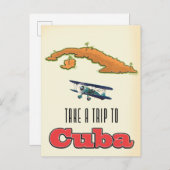 Cuba Vacation Poster Ankündigungspostkarte (Vorne/Hinten)