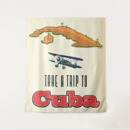 Cuba Vacation Poster Wandteppich (Vorderseite)