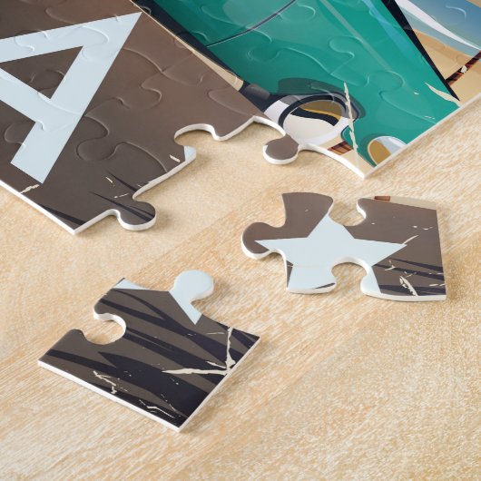 Cuba Vintag Retro Travel Print Puzzle (Seite)