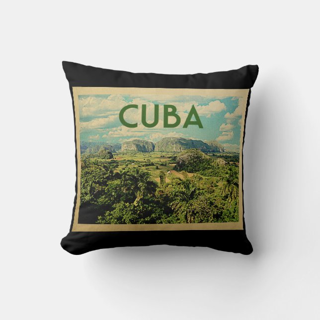 Cuba Vintage Travel Kissen (Vorderseite)