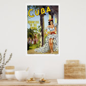 Cuba Vintage Travel Poster (Küche)