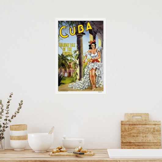 Cuba Vintage Travel Poster (Küche)