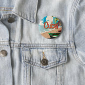 Cuba Vintage Travel Poster Button (Beispiel)