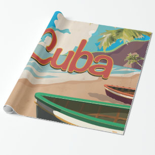 Cuba Vintage Travel Poster Geschenkpapier