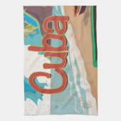 Cuba Vintage Travel Poster Handtuch (Vertikal)