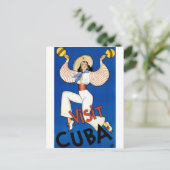 Cuba Vintage Travel Poster wiederbelebt Postkarte (Stehend Vorderseite)