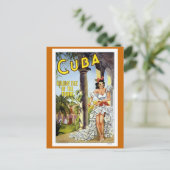 Cuba Vintage Travel Postkarte (Stehend Vorderseite)