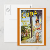 Cuba Vintage Travel Postkarte (Vorne/Hinten)