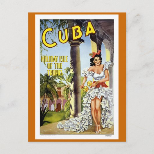 Cuba Vintage Travel Postkarte (Vorderseite)