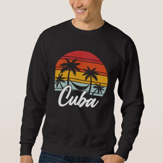 Cuba Vintage Vacation Beach Ocean Summer Cuba Sweatshirt (Vorderseite)