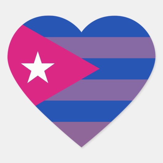 Cuban Bi Pride Bisexual LGBT Aufkleber (Vorderseite)