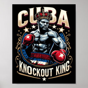 Cuban Boxing Knockout King Cuba Crown Poster