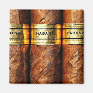 Cuban Cigar Habana Square Magnet