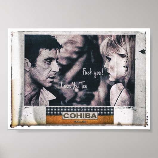 Cuban Cigar Tony Montana Poster (Vorne)