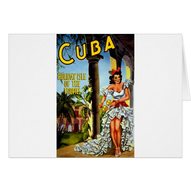 Cuban Dancer Vintage Travel (Vorderseite (Horizontal))