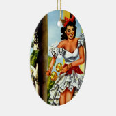 Cuban Dancer Vintage Travel Keramik Ornament (Rechts)
