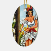 Cuban Dancer Vintage Travel Keramik Ornament (Links)