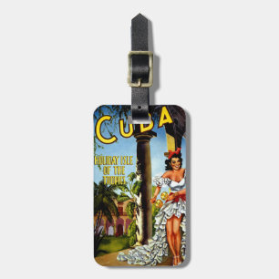 Cuban Dancer Vintage Travel Luggage Tag Gepäckanhänger