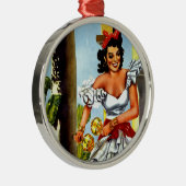 Cuban Dancer Vintage Travel Ornament Aus Metall (Rechts)