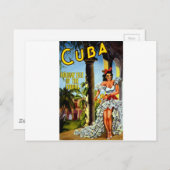 Cuban Dancer Vintage Travel Postkarte (Vorne/Hinten)