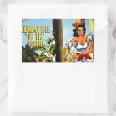 Cuban Dancer Vintage Travel Rechteckiger Aufkleber (Tasche)