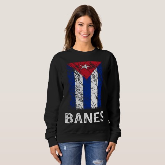 Cuban Flag Banes Cuban Pride Sweatshirt (Vorne ganz)