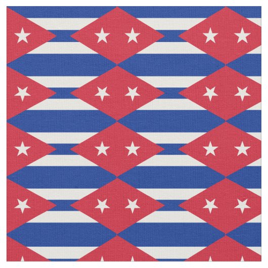 Cuban Flag & Cuba Trendy Fabric /mode Stoff (Nahaufnahme)