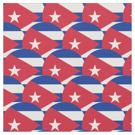 Cuban Flag & Cuba Trendy Fabric /mode Stoff (Nahaufnahme)