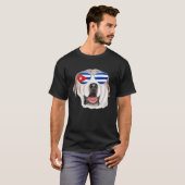 Cuban Flag Great Pyrenee Dog Cuba Pocket T-Shirt (Vorne ganz)