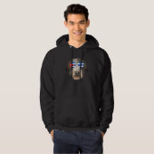 Cuban Flag Scottish Deerhound Dog Cuba Pocket Hoodie (Vorne ganz)