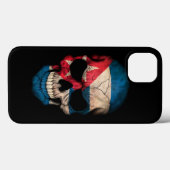 Cuban Flag Skull on Black Case-Mate iPhone Hülle (Rückseite (Horizontal))