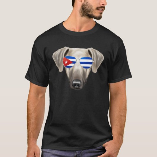 Cuban Flag Sloughi Dog Cuba Pocket T-Shirt (Vorderseite)