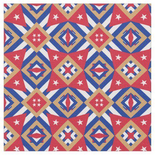 Cuban Flag & Trendy Cuba Fabric Mode GLD Stoff (Nahaufnahme)