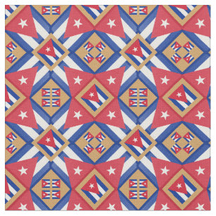 Cuban Flag & Trendy Cuba Fabric Mode GLD Stoff