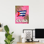 Cuban Flag Vintage Travel Poster (Heimbüro)