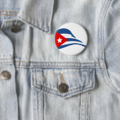 Cuban Flapping Flag Round Button Pin (Beispiel)