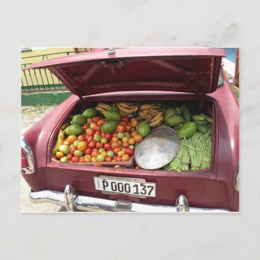 Cuban fruitstal car postkarte (Vorderseite)