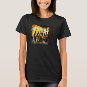 Cuban Heritage Street Music Sol Music Havana Kuba T-Shirt