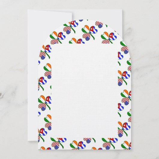 Cuban Irish USA Kleeblatt Family Wiedersehen Einladung (Rückseite)