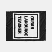 Cuban Language Teacher Fleecedecke (Vorderseite (Horizontal))