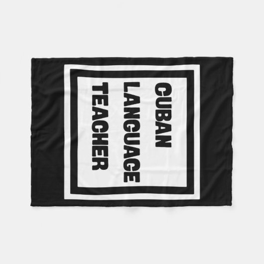 Cuban Language Teacher Fleecedecke (Vorderseite (Horizontal))