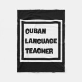 Cuban Language Teacher Fleecedecke (Vorderseite)