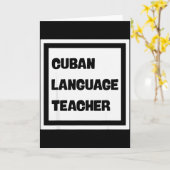 Cuban Language Teacher  Karte (Gelbe Blume)