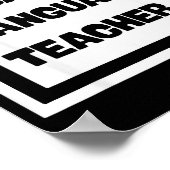 Cuban Language Teacher  Poster (Ecke)