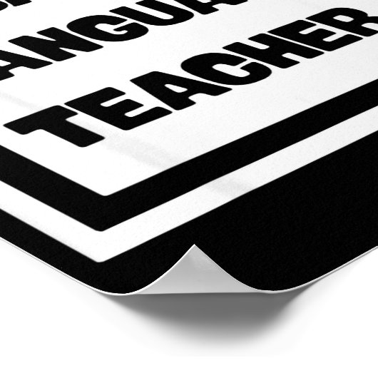 Cuban Language Teacher  Poster (Ecke)