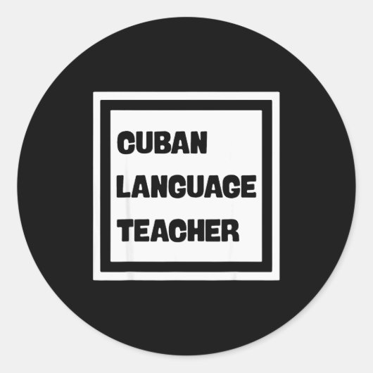 Cuban Language Teacher Runder Aufkleber (Vorderseite)