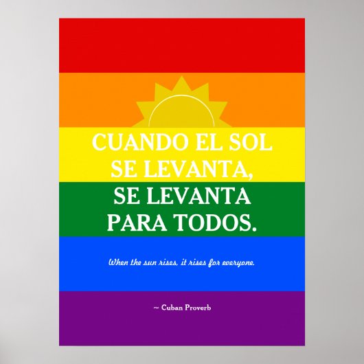 Cuban Proverb Poster (Vorne)