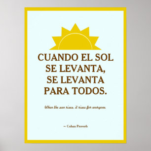 Cuban Proverb Poster