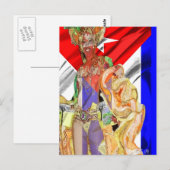 CUBAN RUMBERA FLAG POSTKARTE (Vorne/Hinten)
