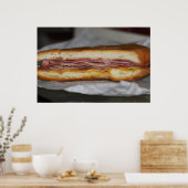 Cuban Sandwich auf Canvas Print Poster (Küche)